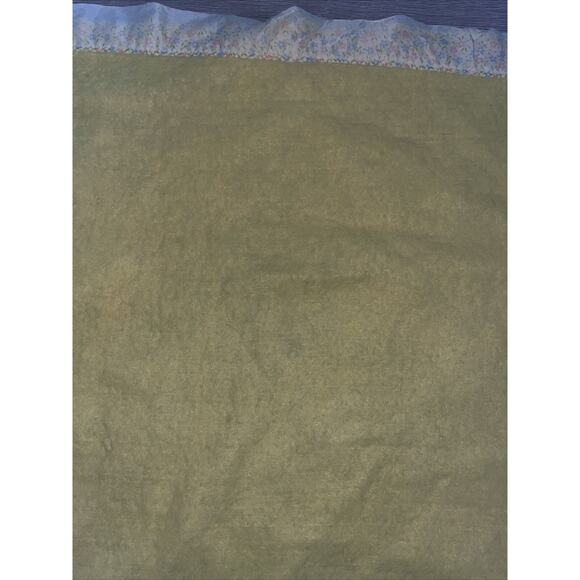 Vintage Acrylic Blanket Full Queen Yellow Satin Trim Pink Blue Flowers 91 X 71 - Picture 8 of 10